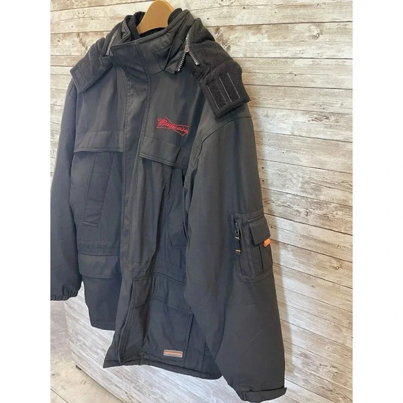 Weatherproof Garment Co. Mens L Budweiser Jacket 3-in-1 Black Coat 18500174 6086 - Picture 15 of 16